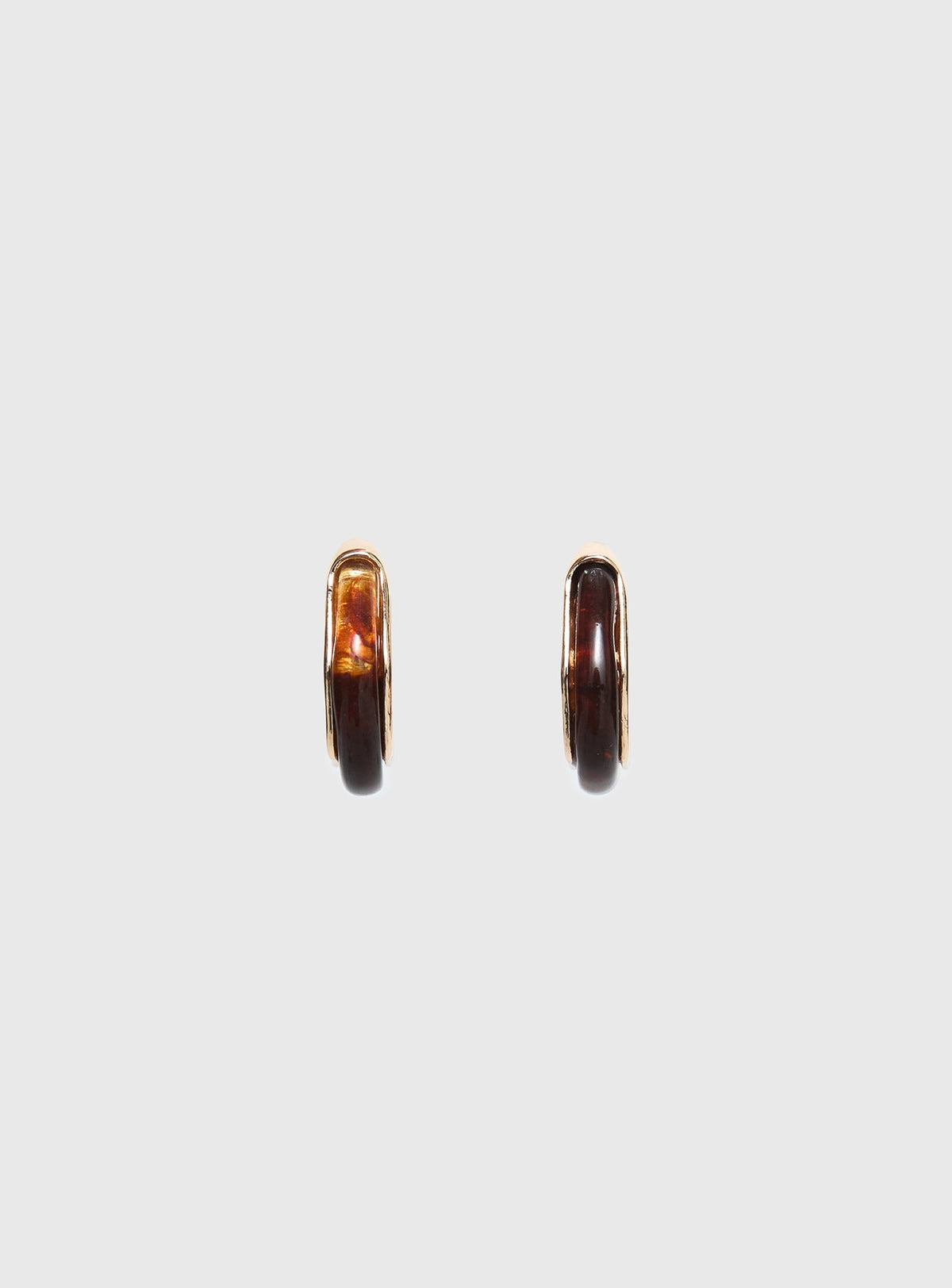 Still Love Hoop Earrings Gold / Brown
