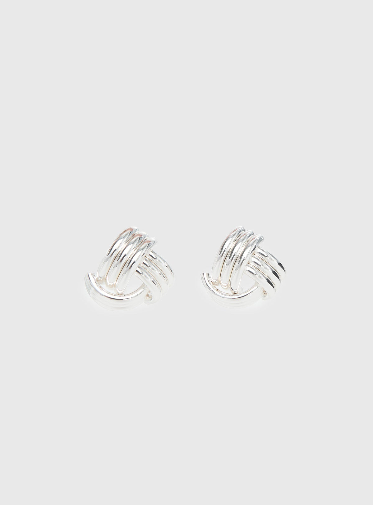 Olivea Knot Earrings Silver
