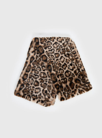 Freeze Fluffy Scarf Leopard