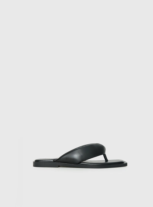 Rylin Puff Thong Sandals Black