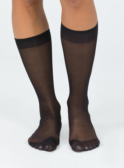 McClair Knee High Stocking Socks Black
