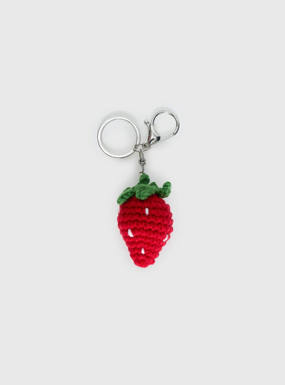 Strawberry Kisses Keychain Red