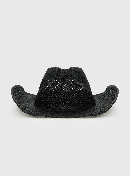 Avyanna Straw Cowboy Hat Black