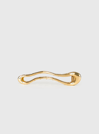 In The World Hair Clip Gold