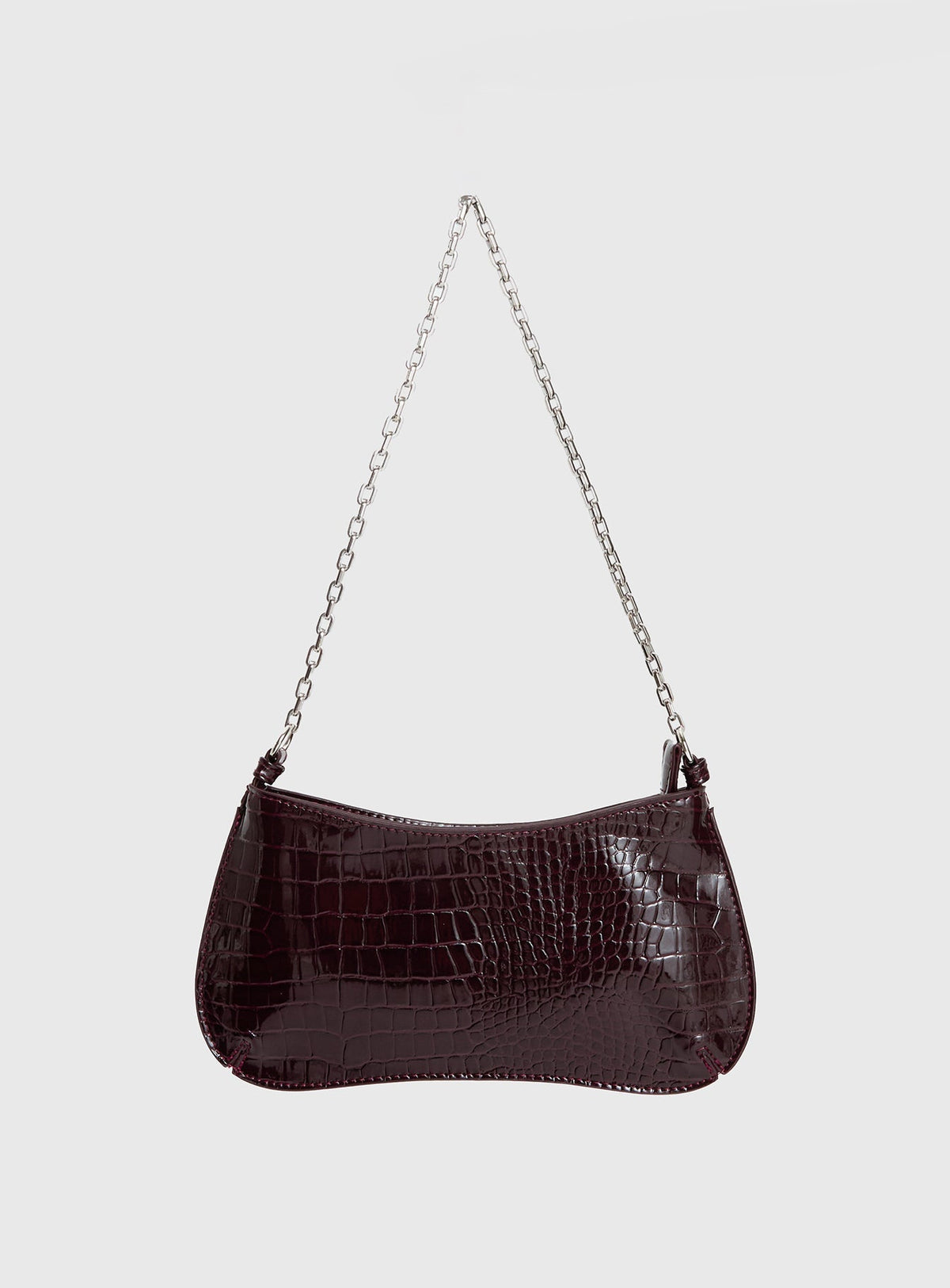 Gwynne Faux Leather Shoulder Bag Cherry Lacquer