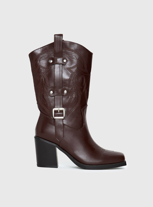 Cypress Western Boots Brown