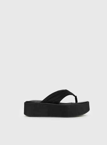 Therapy Bri Platform Thong Sandals Black