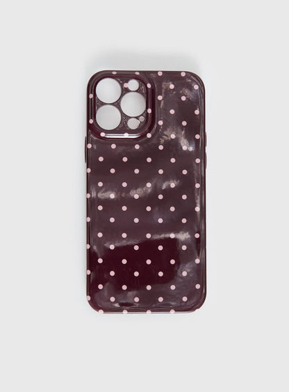 What You Wanted iphone Case Brown Polka Dot