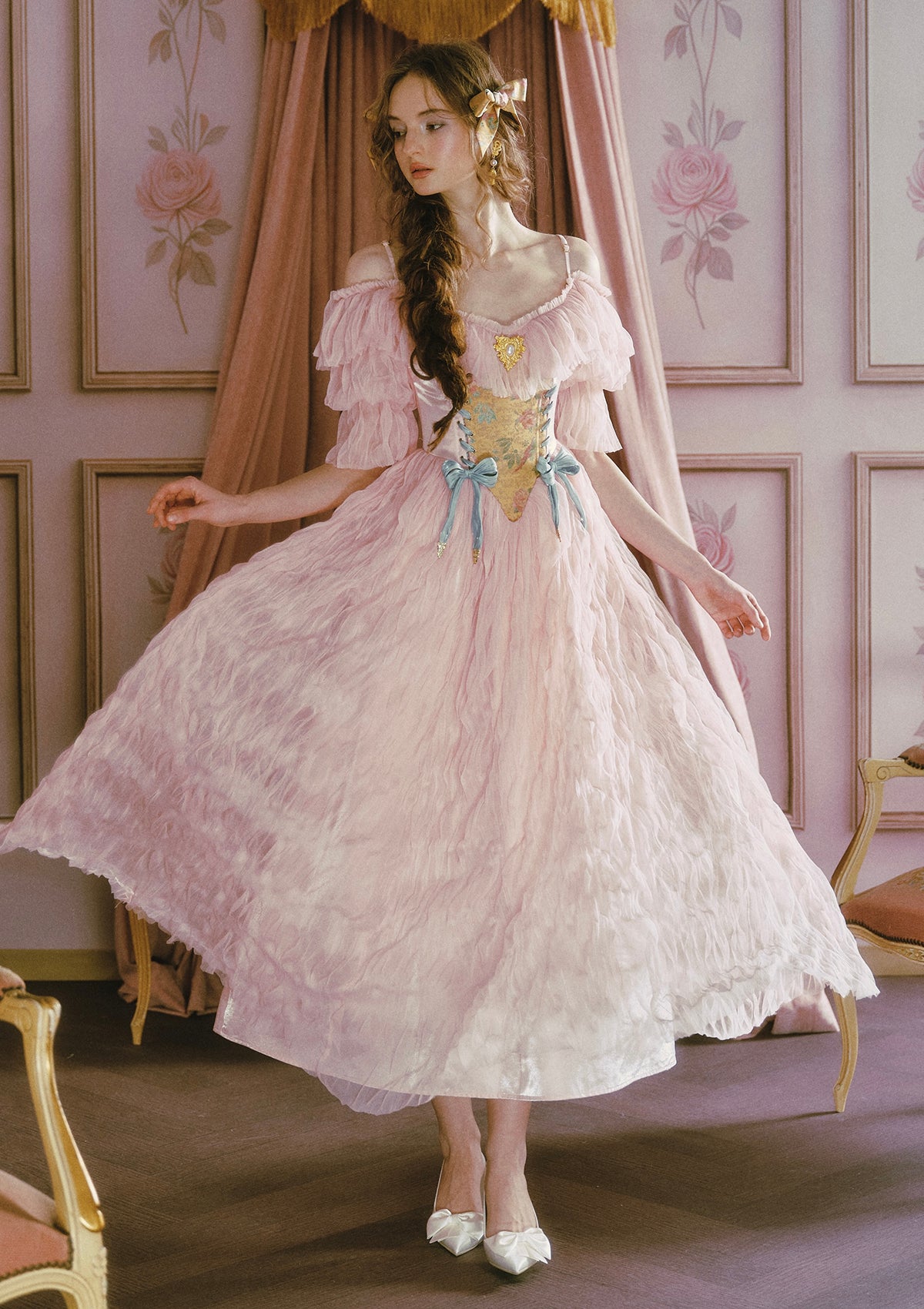 Embroidered Princess Corset Dress