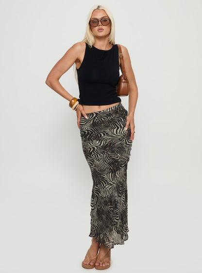Kathrynne Maxi Skirt Animal