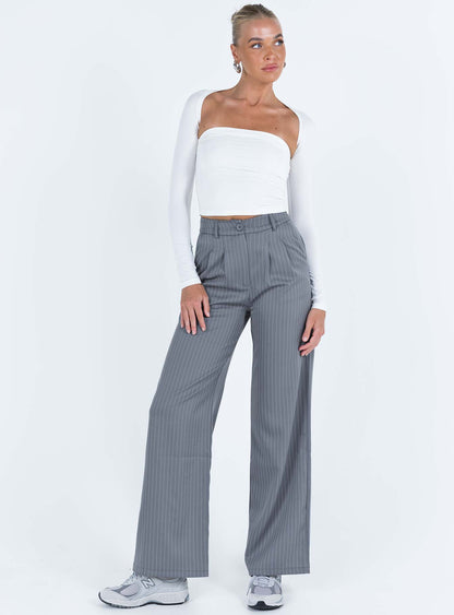 Archer Pants Pinstripe Grey Tall