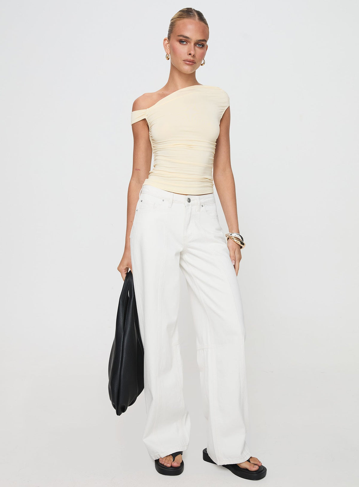 Lando Low Rise Straight Leg Jeans White