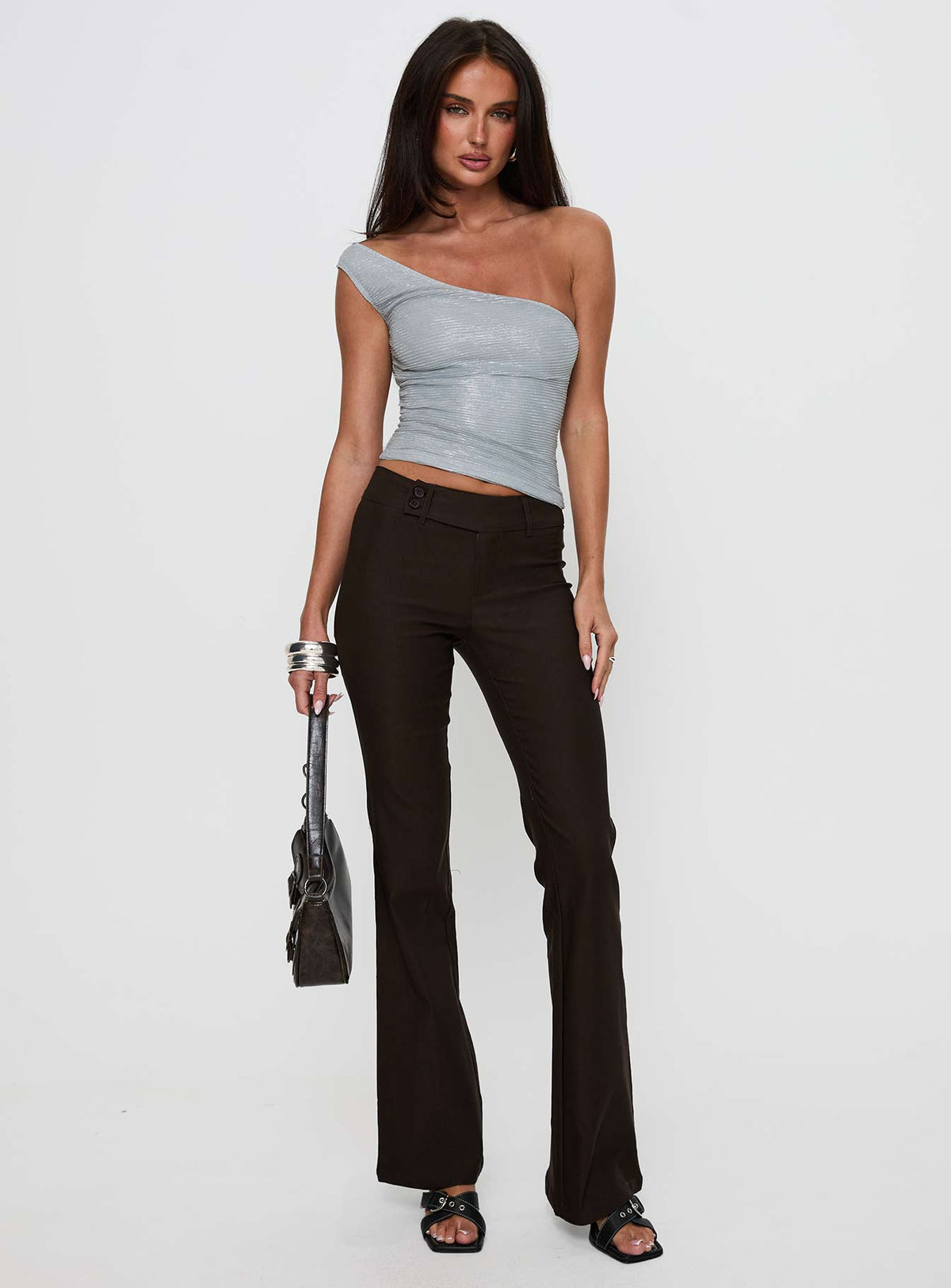 Kinkirk Flared Pants Chocolate Petite