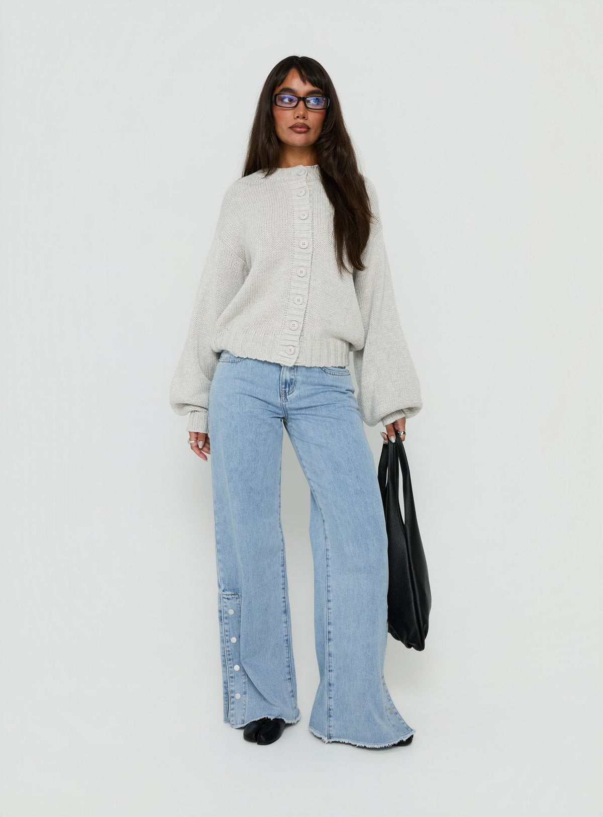 Edern Cardigan Light Grey Marle