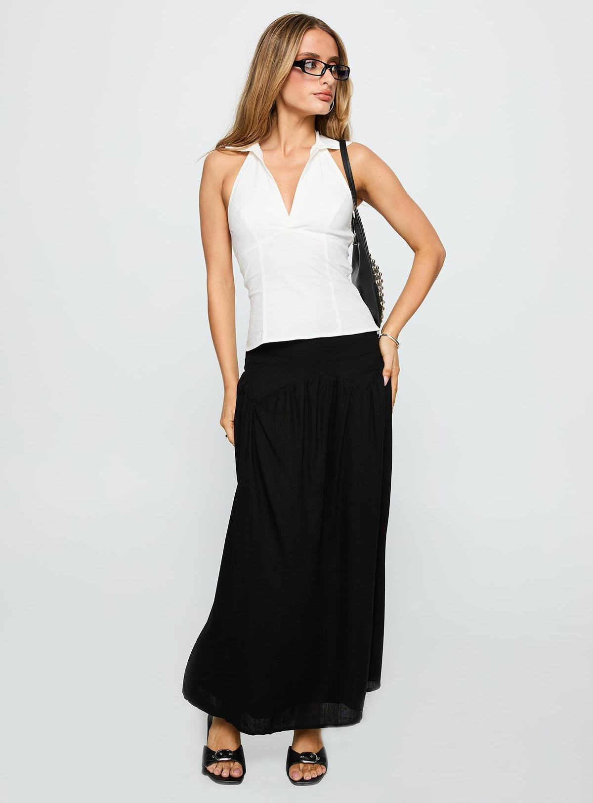 Human Nurture Maxi Skirt Black
