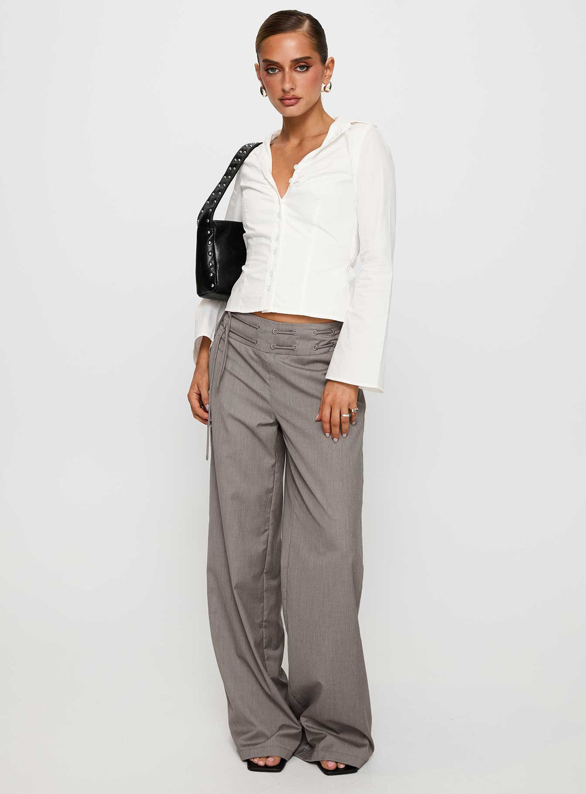 Just Have Fun Wide Leg Pant Grey Tall