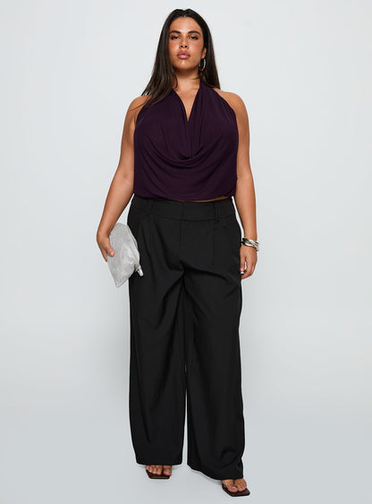 Two Lovers Low Rise Pants Black Curve