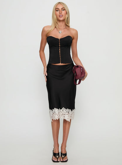 Anchored Midi Skirt Noir