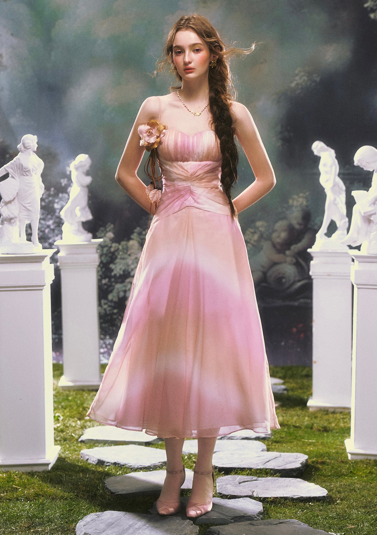 Pink Clouds of Sakura Dress