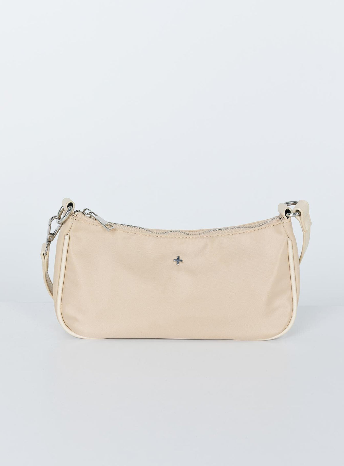 Peta & Jain Piper Bag Beige Nylon Silver Hardware