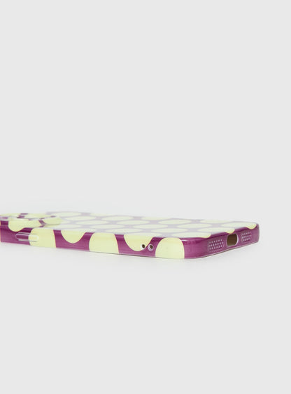 Evyna iPhone Case Yellow / Plum Polka Dot