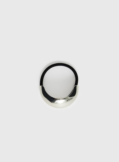 Heart Mend Statement Hair Tie Silver