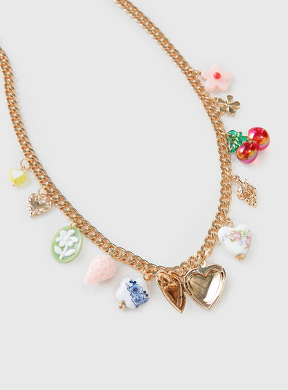 Get Closer Charm Necklace Gold