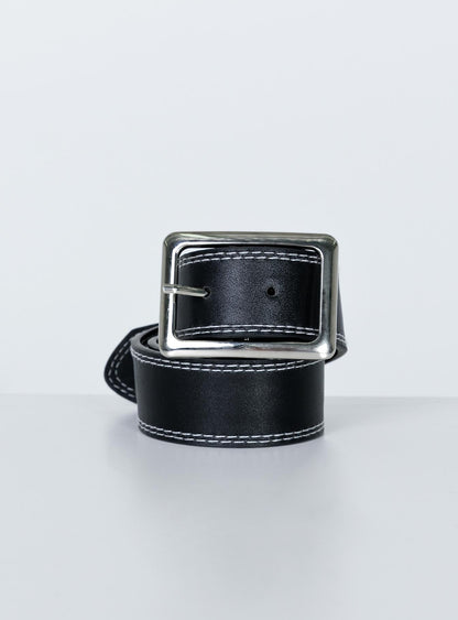 Sydney Contrast Stitch Belt Black