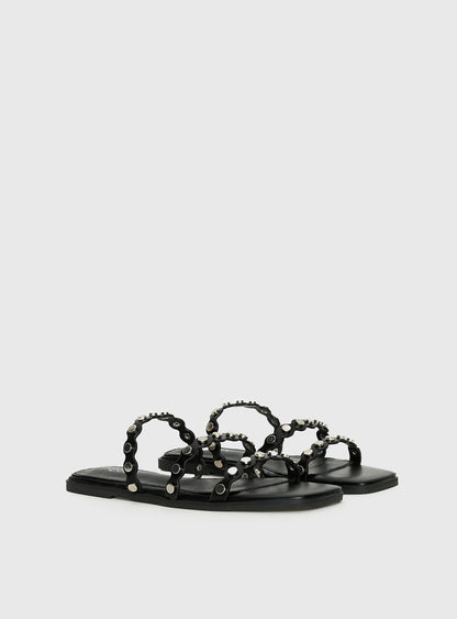 Therapy Gunner Stud Slides Black