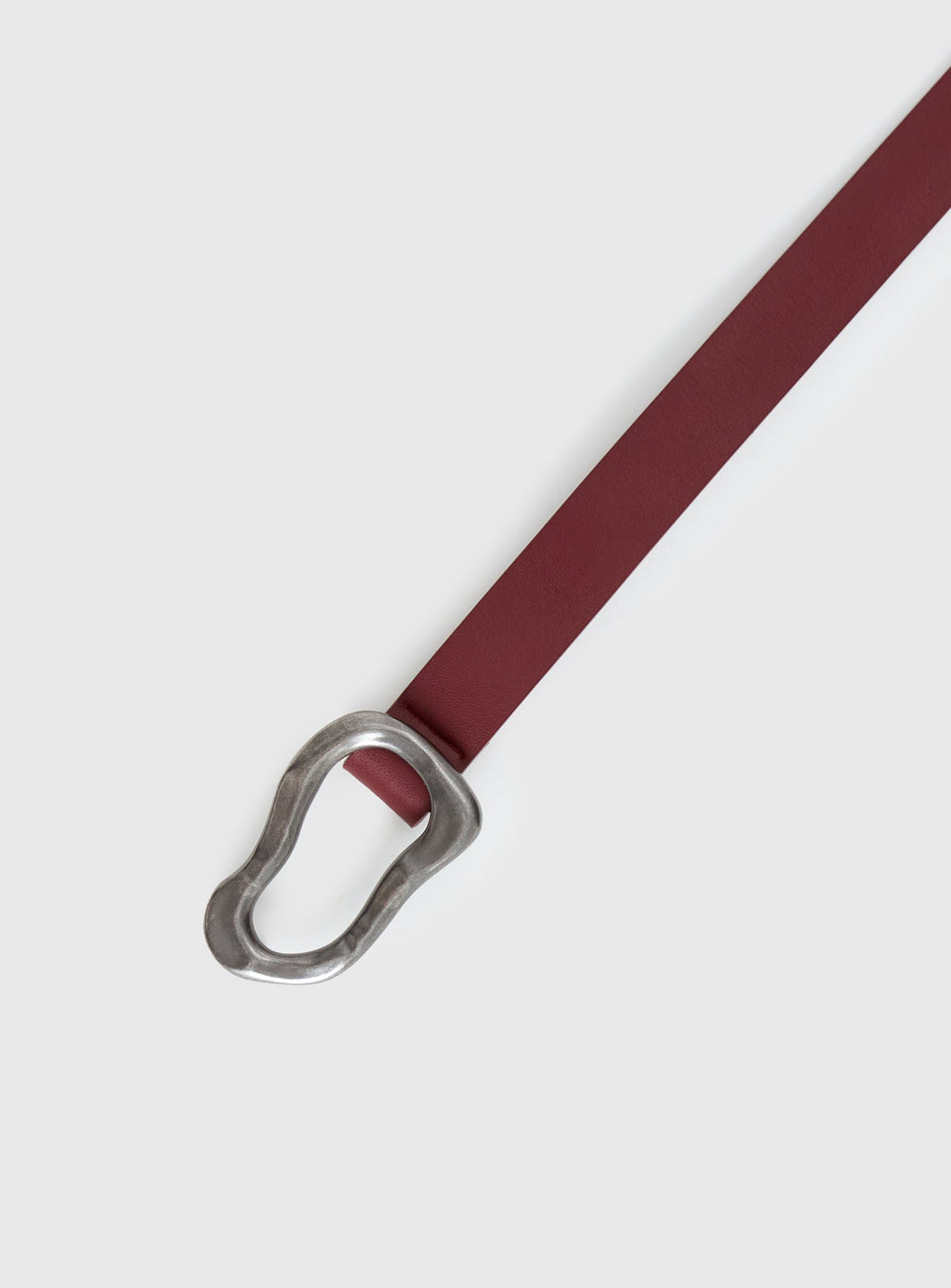 Leto Belt Burgundy / Silver
