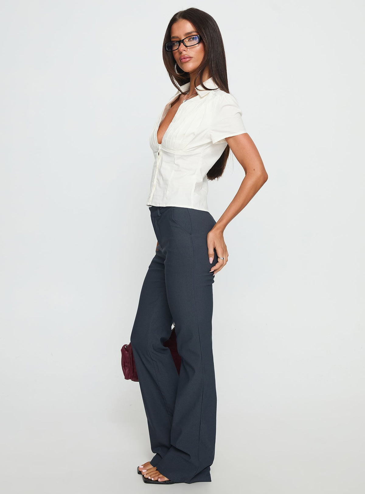 Dariana Flare Pant Charcoal