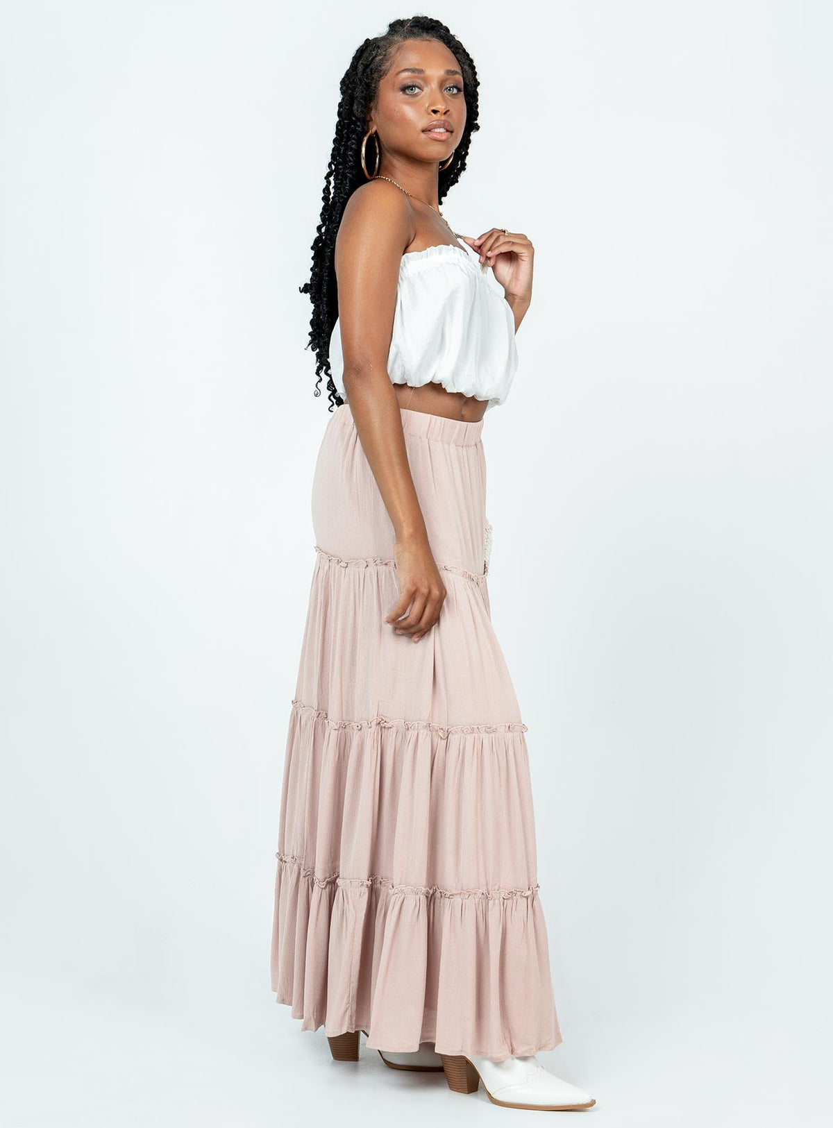 Miriah Maxi Skirt Beige