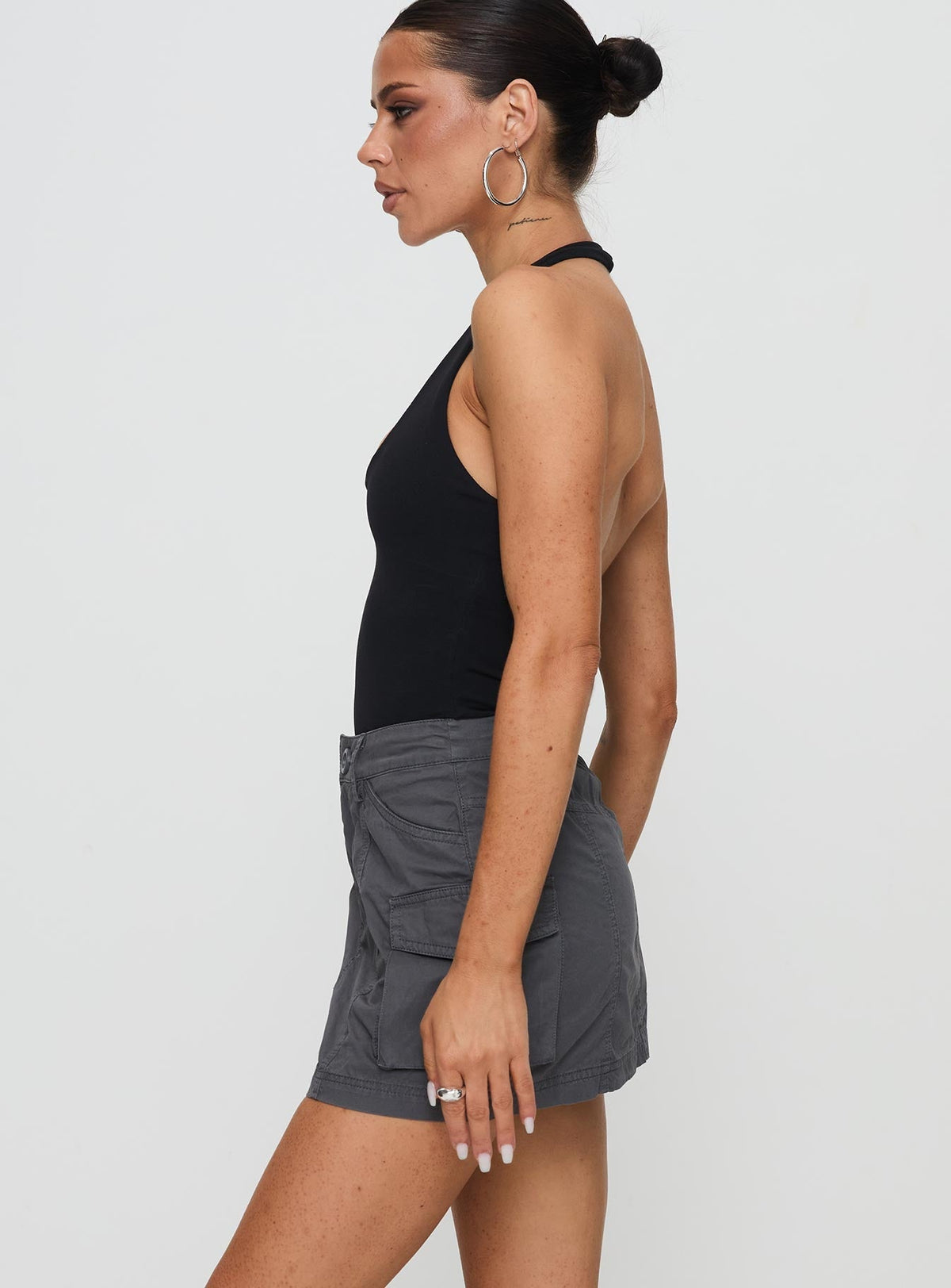 Lieutenant Cargo Mini Skirt Slate