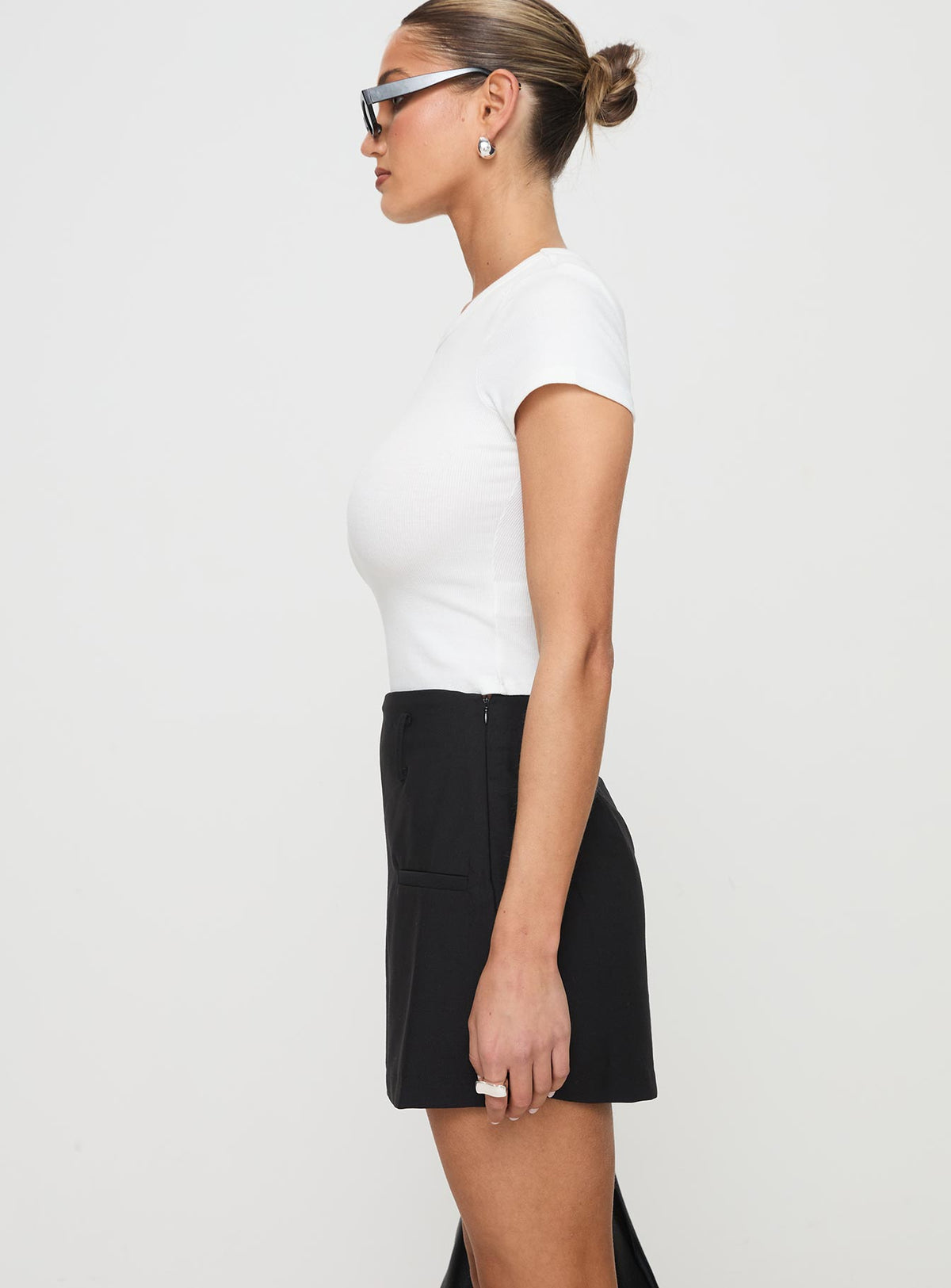 Grant My Wish Mini Skort Black Petite