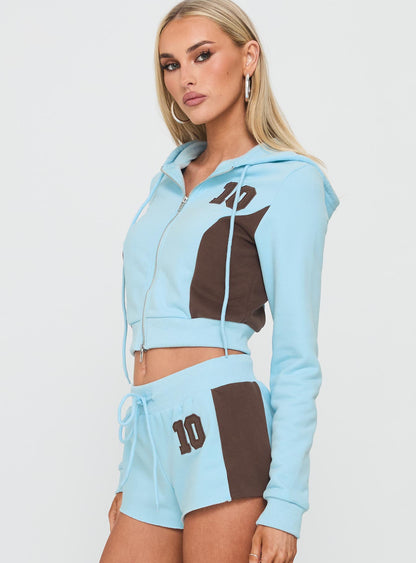 Notable Double Zipper Jumper Blue