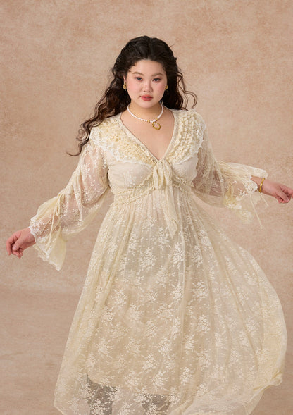 Curve&Plus White Horse Princess Dress