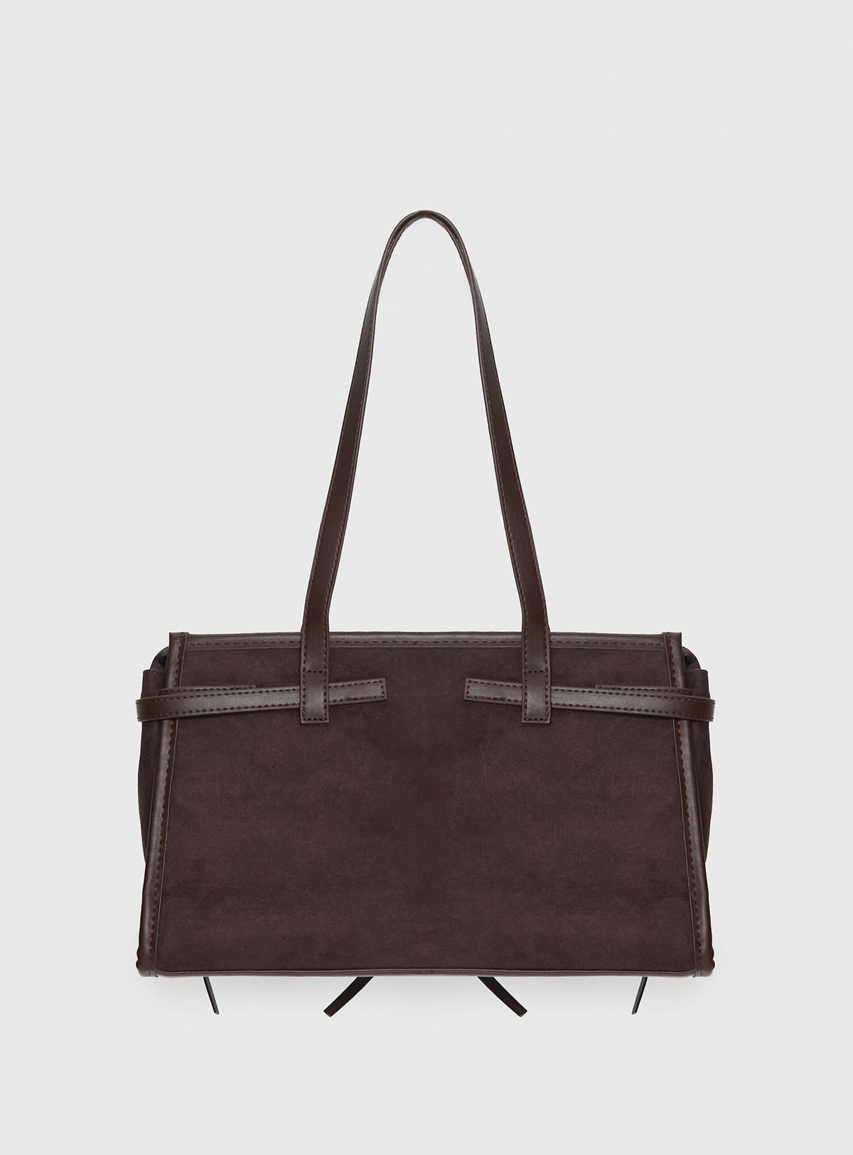 Beaming Bow Detail Shoulder Bag Brown