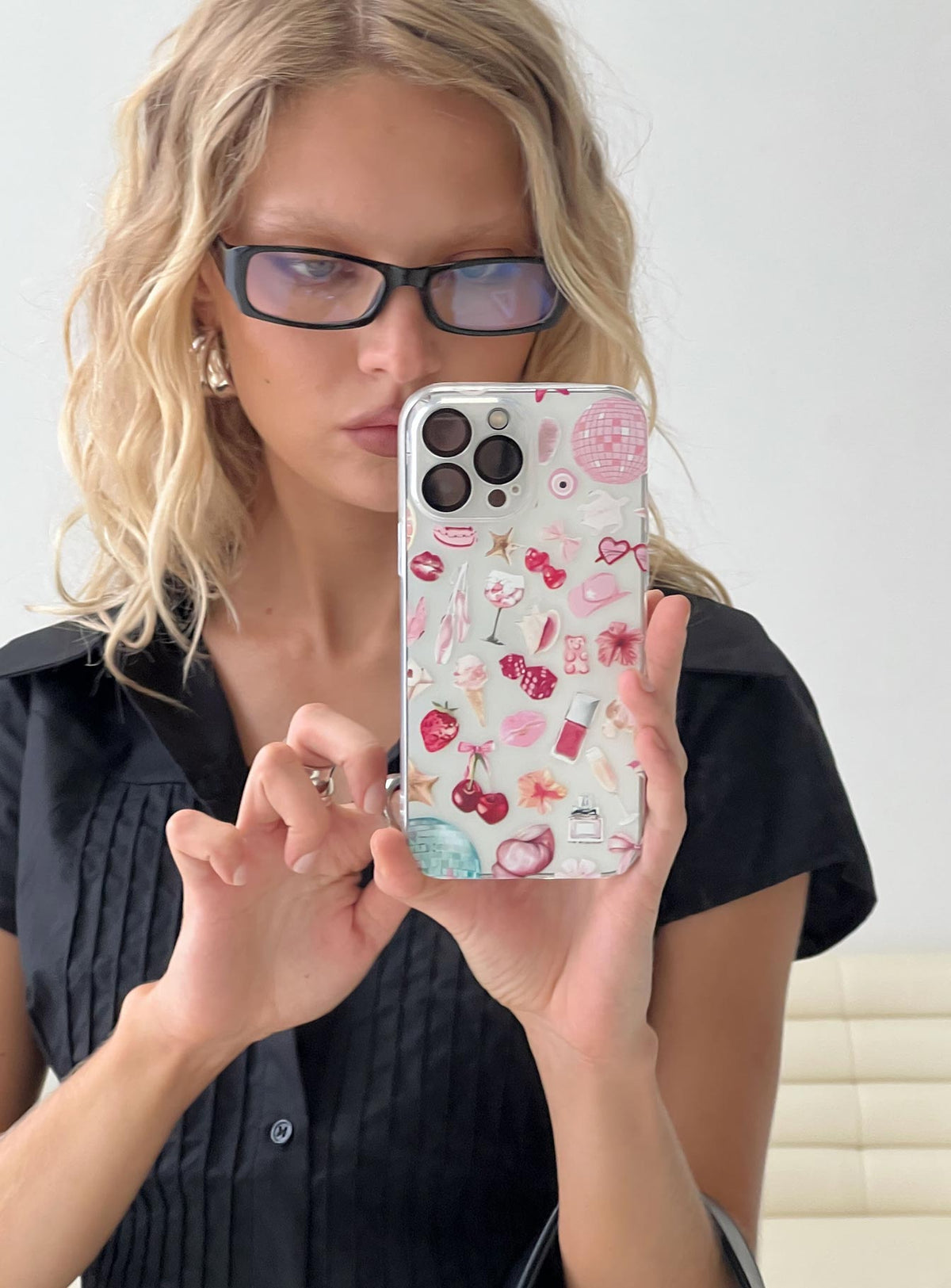 Just A Girl Iphone Case Clear / Pink