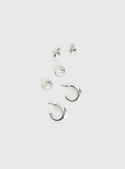 Run The Party Earring Pack Silver