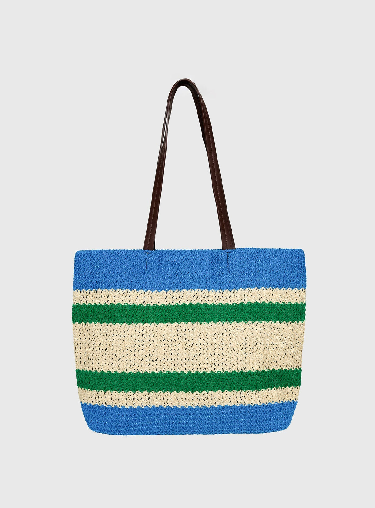 Encanto Tote Bag Blue / Green Stripe