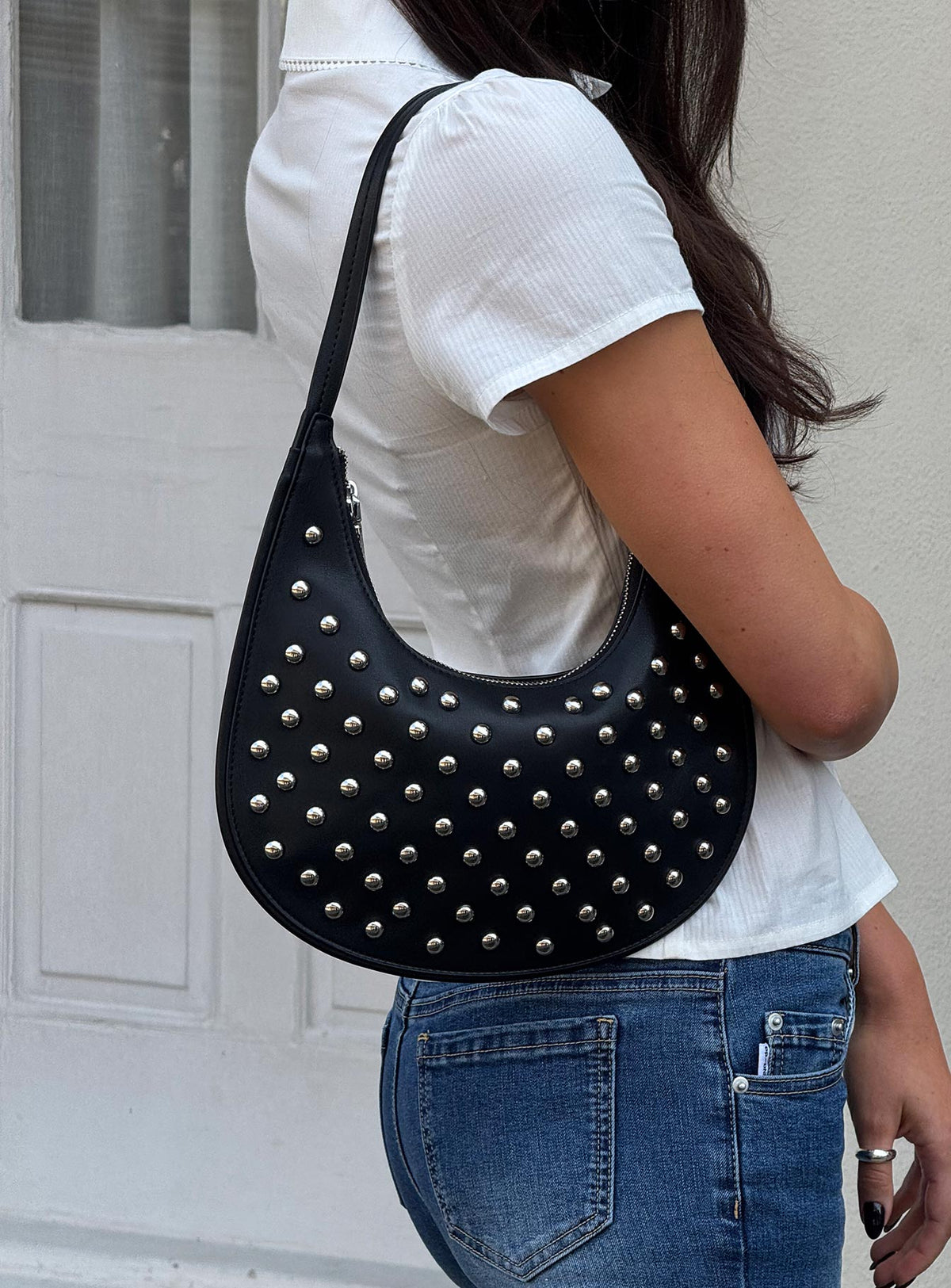 Like A Daydream Studded Bag Black