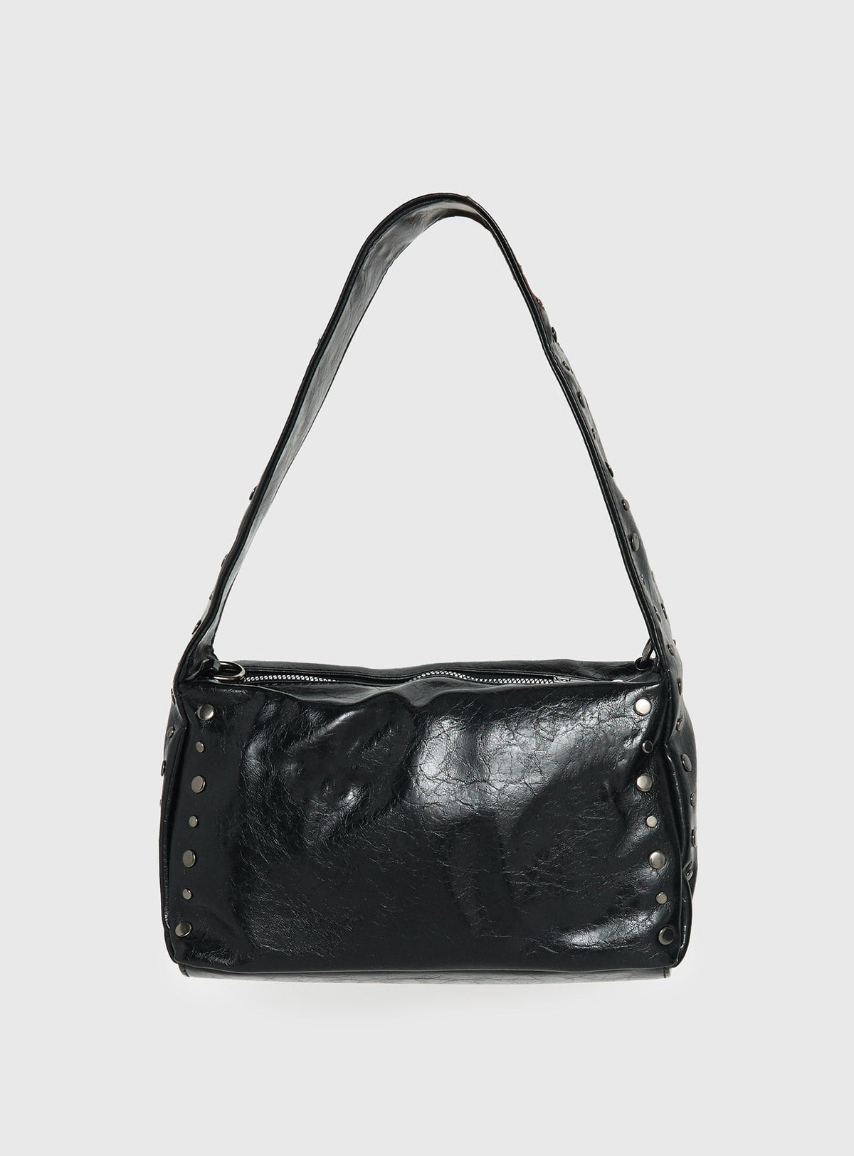 Kaiser Stud Detail Shoulder Bag Black