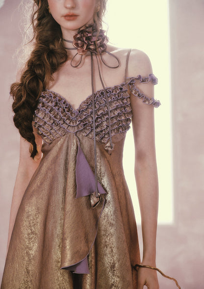 Purple Gold Aria Dress