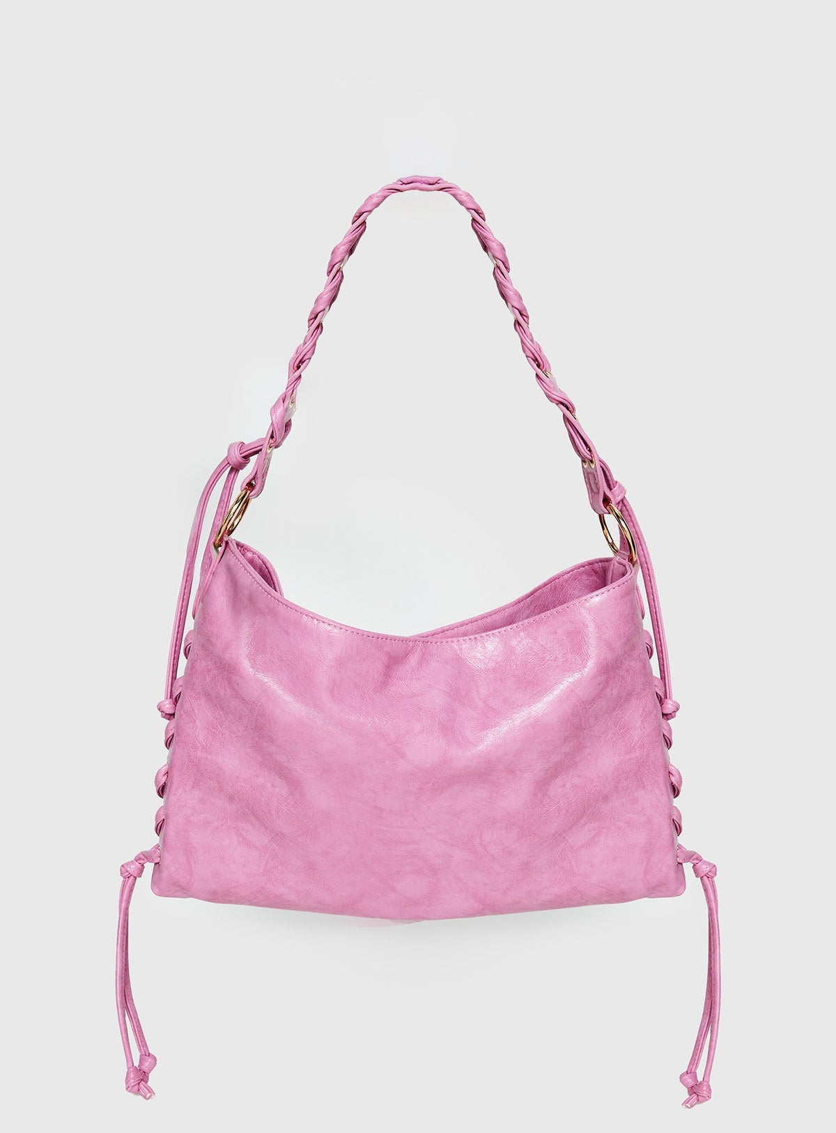 Amadea Tie Detail Shoulder Bag Pink