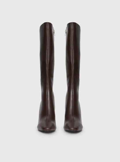 Sawyer Knee High Boots Brown