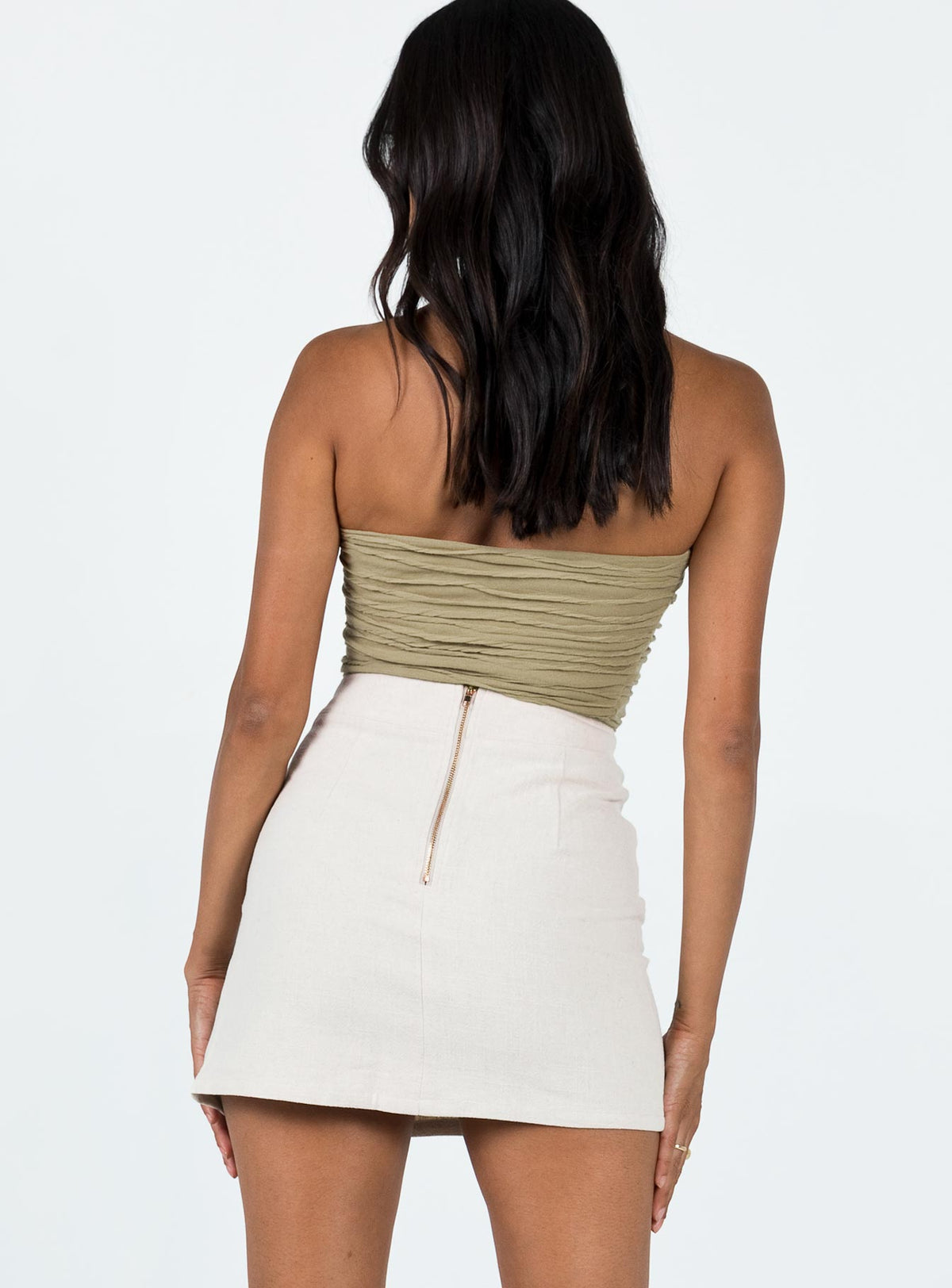 The Lola Mini Skirt Oatmeal