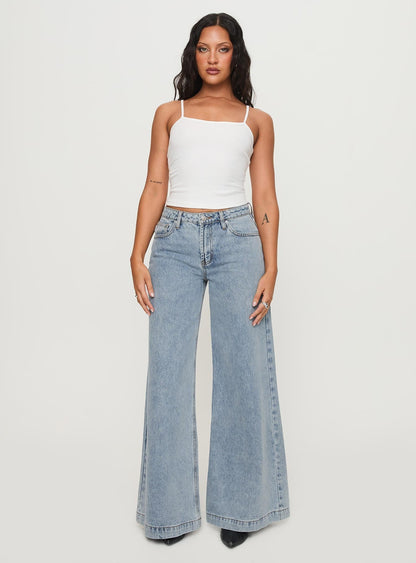Toby Low Rise Baggy Jeans Light Wash