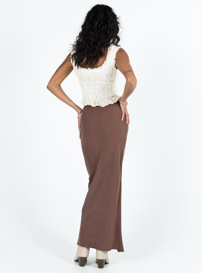 Jodie Maxi Skirt Brown