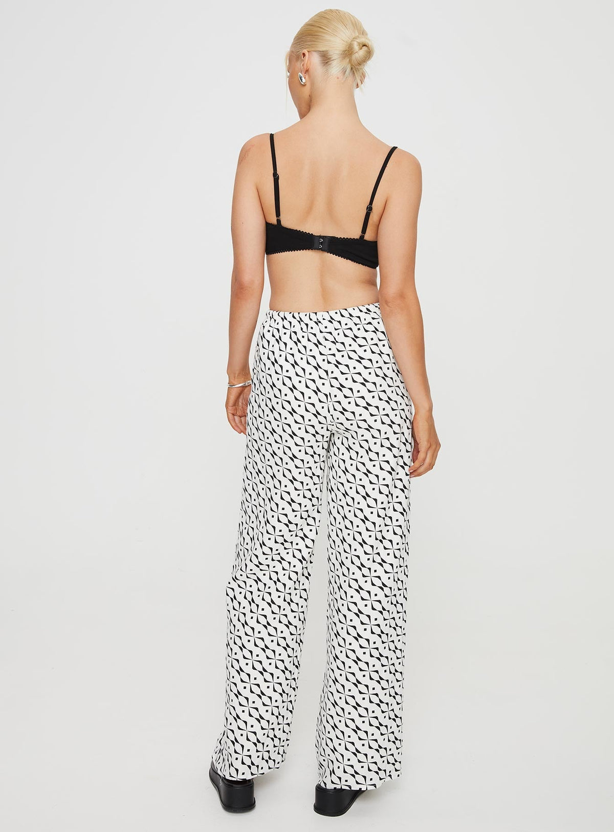 Zodiac Linen Blend Pants Black / White