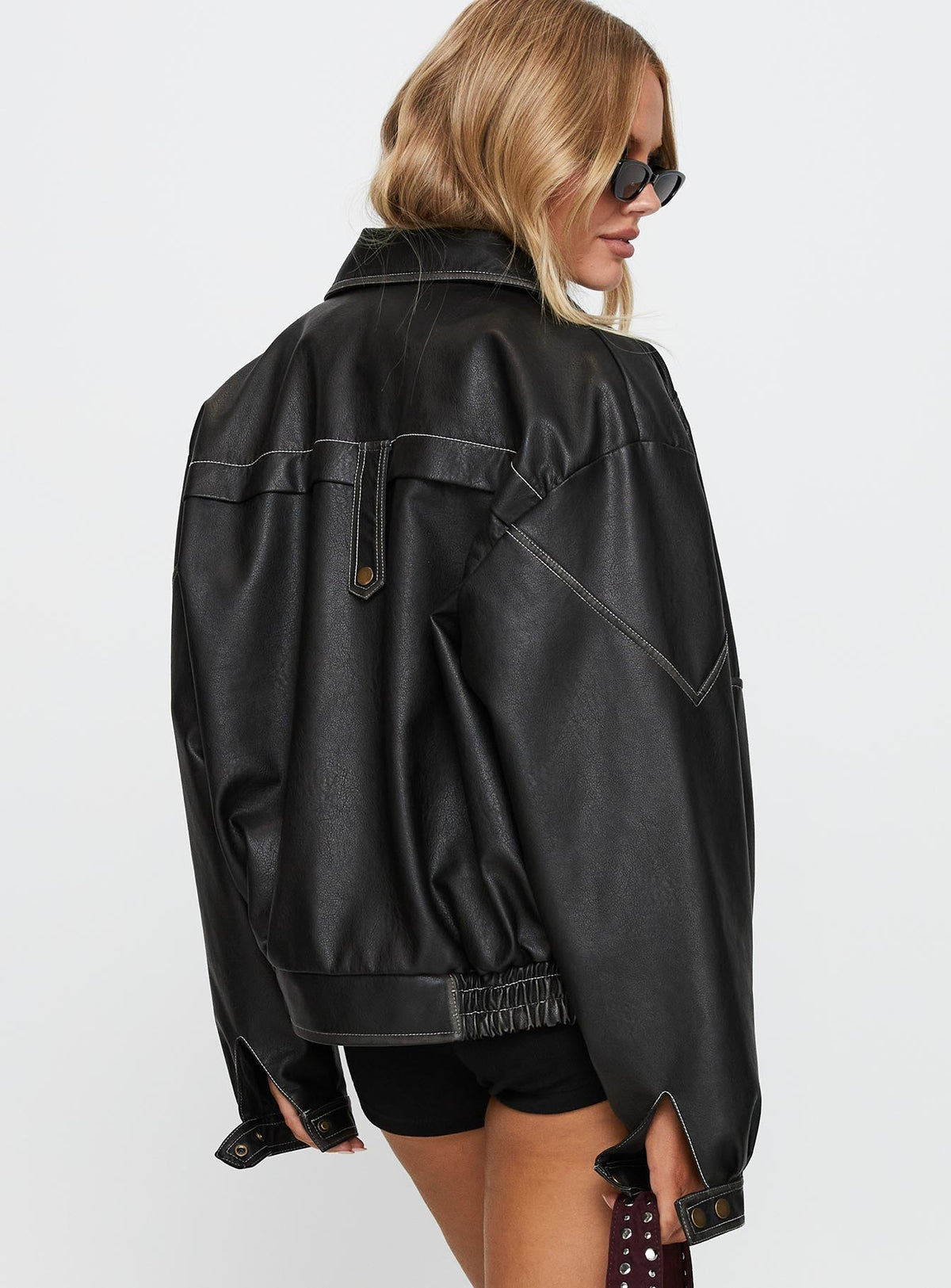 Jaxton Faux Leather Jacket Black